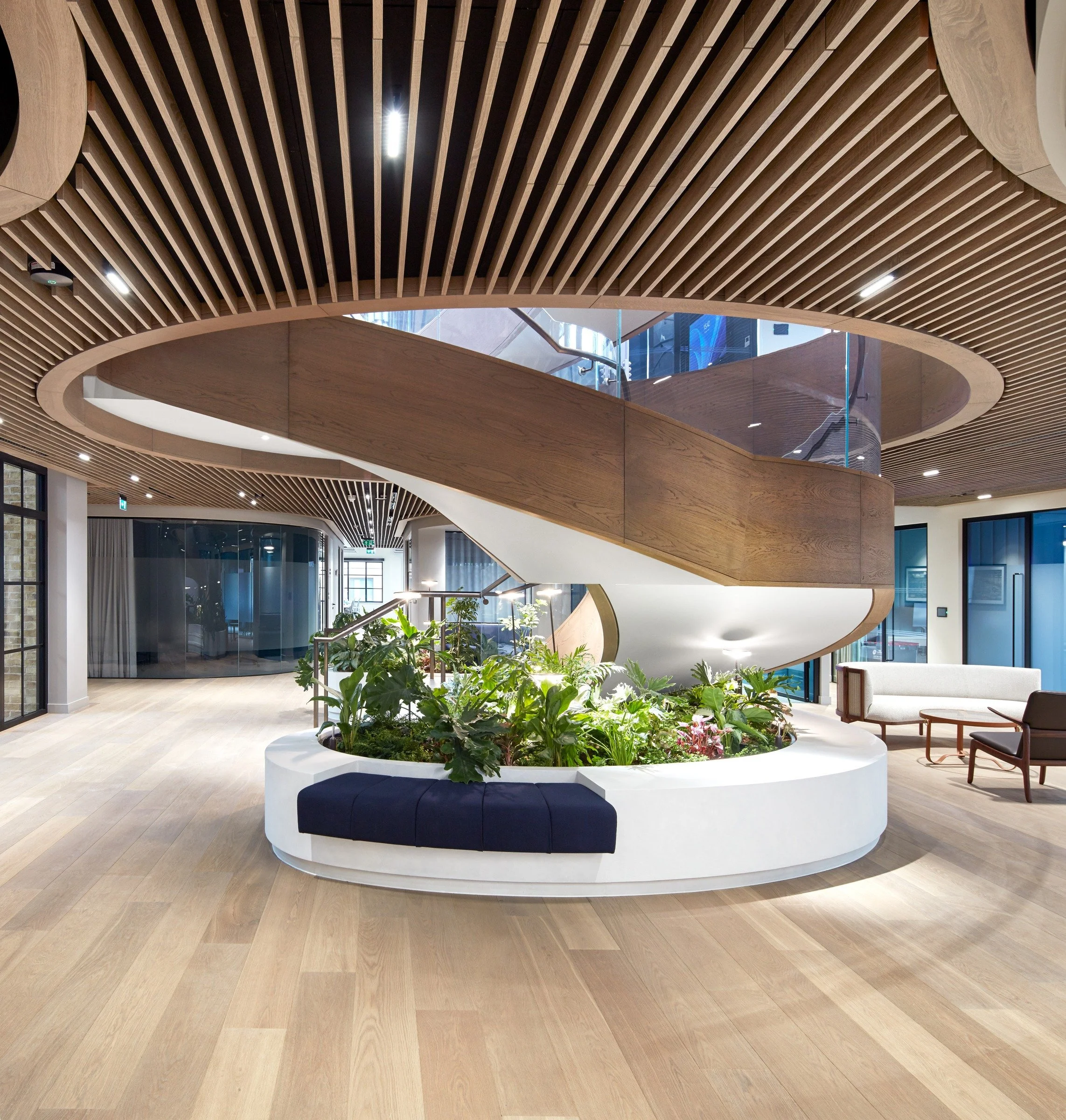 Bespoke joinery and spiral staircase by NBJ for the Grainhouse, London (Covent Garden?)