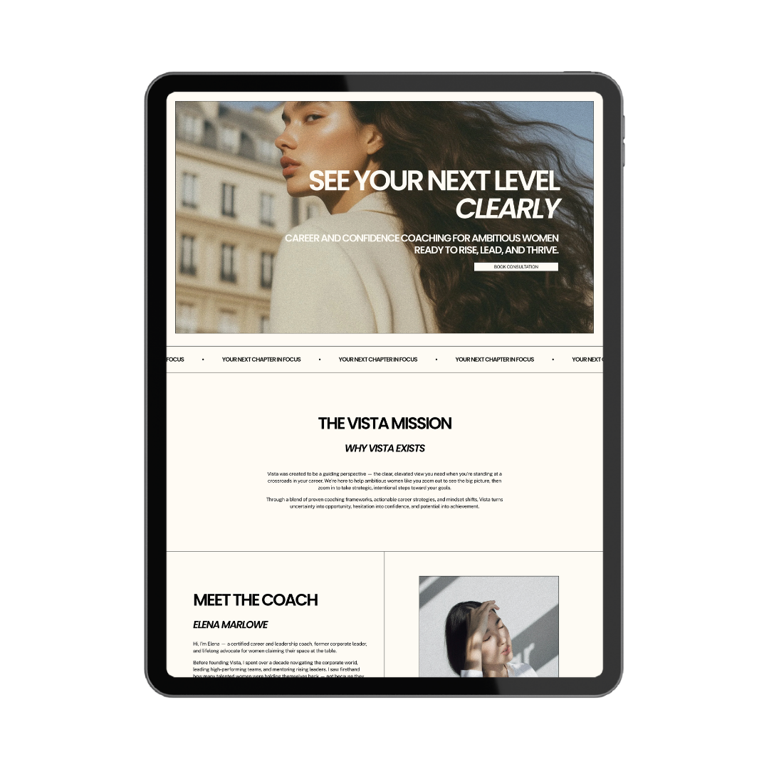 Vista Landing Page