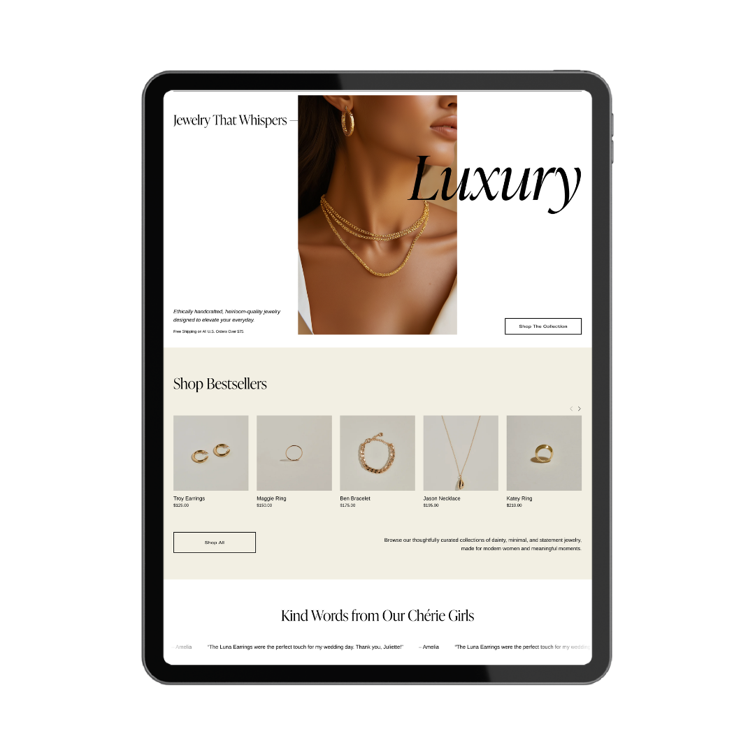 Chérie Landing Page