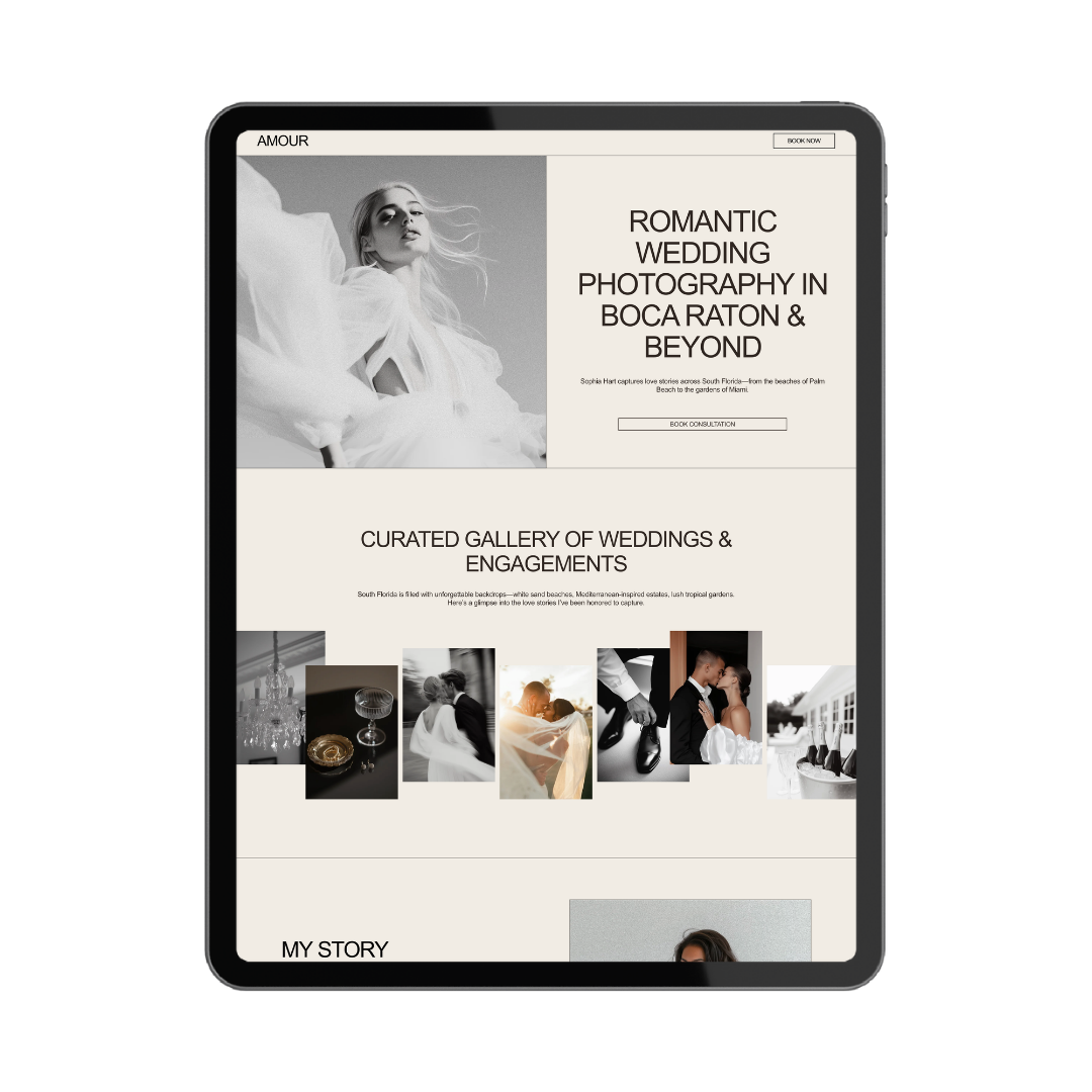 Amour - Landing Page