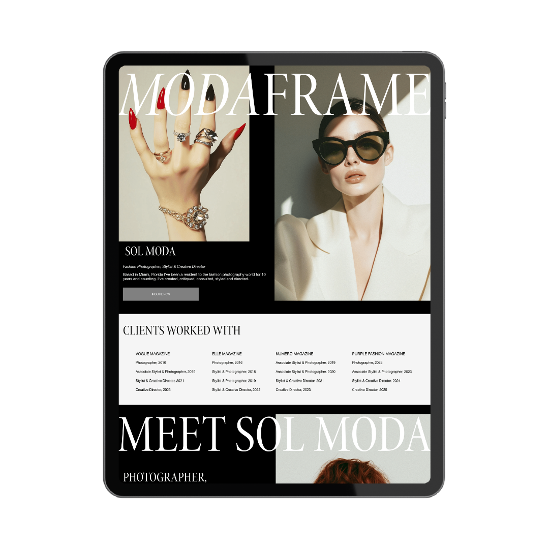 ModaFrame Landing Page