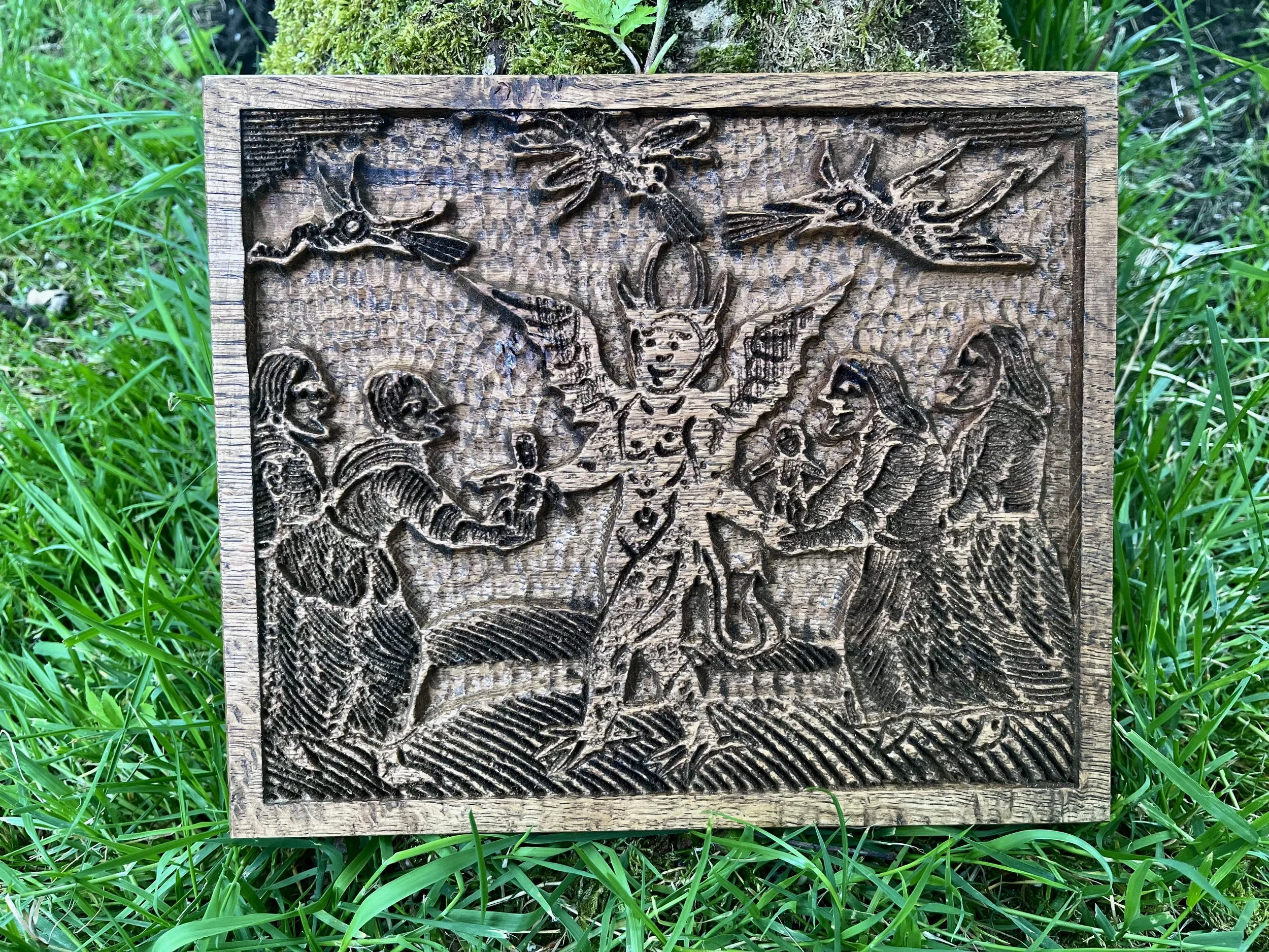 Witches Presenting Wax Dolls to the Devil - 240 x 260 x 30mm