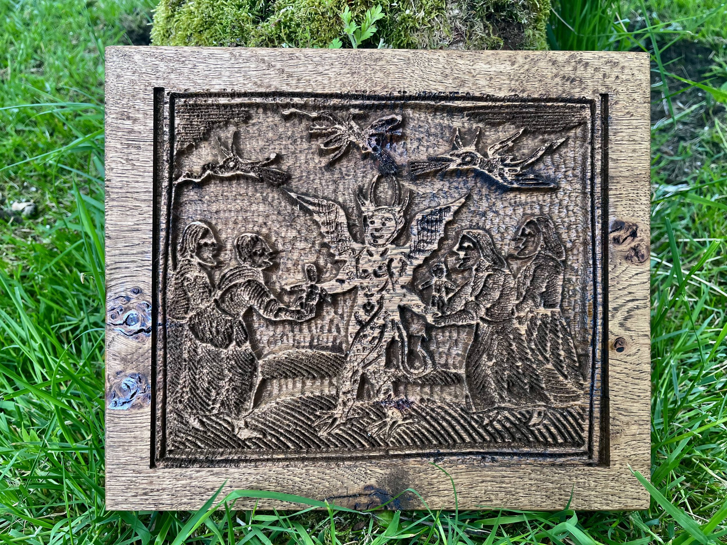 Witches Presenting Wax Dolls to the Devil - 240 x 260 x 30mm