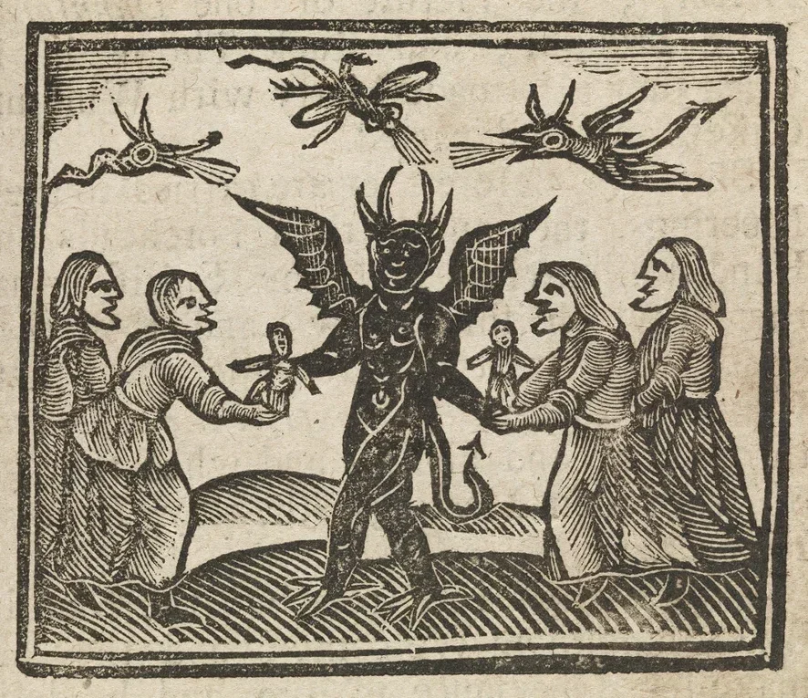 Witches handing the devil poppets.webp