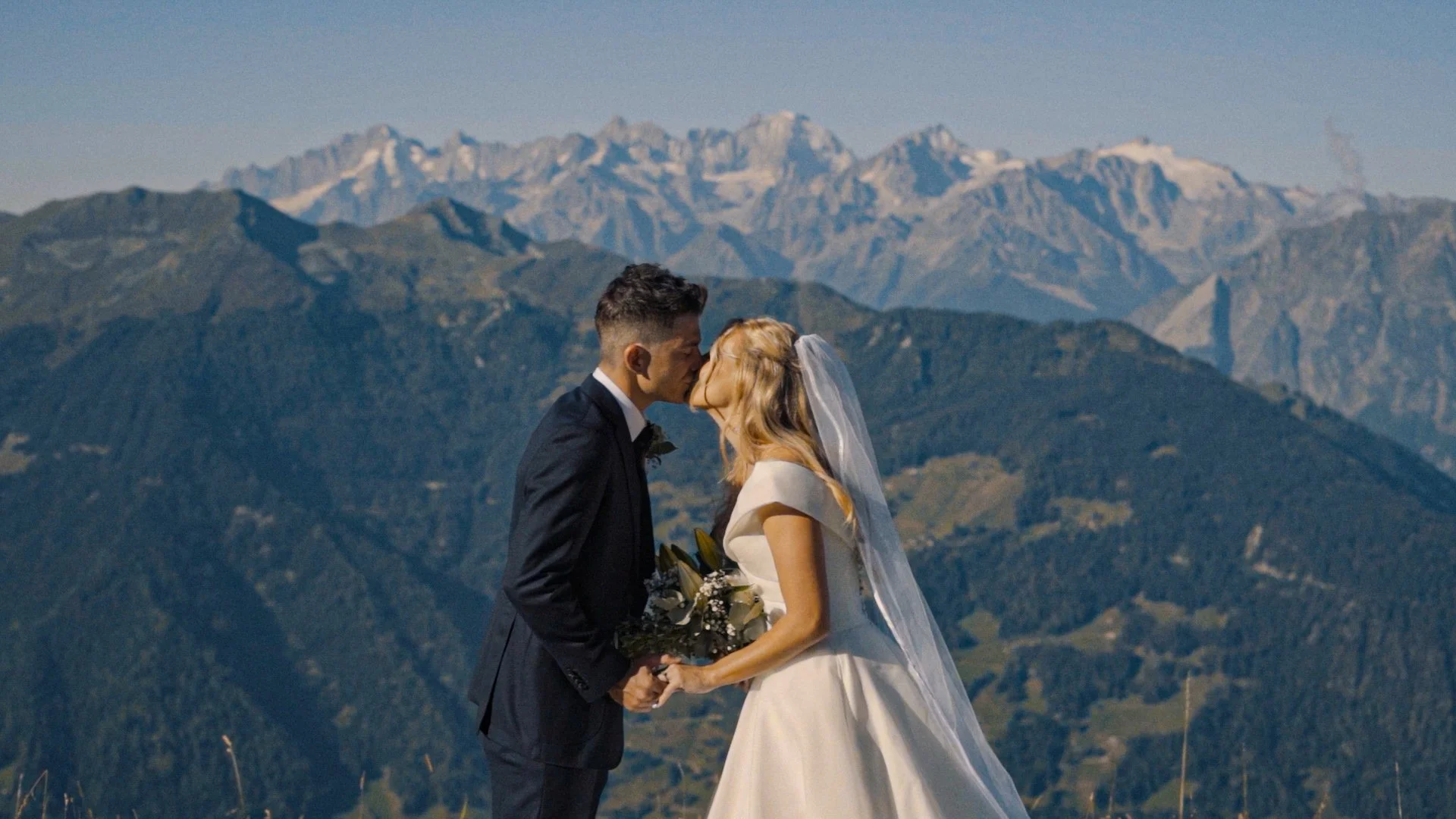 Lily & David's Outdoor Mountain Wedding in Verbier, Switzerland