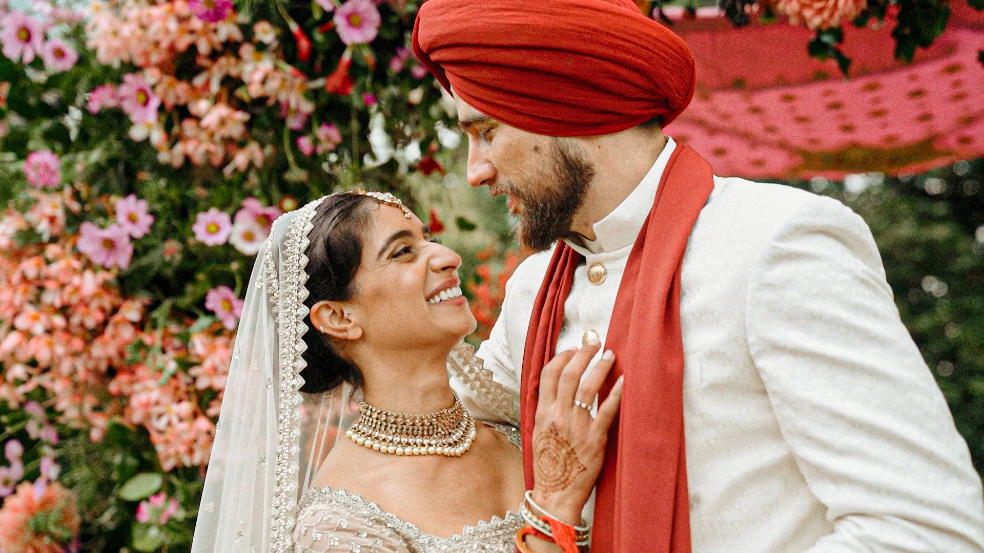Roshy & Adam's Multicultural Fusion Marquee Wedding at Home in Surrey