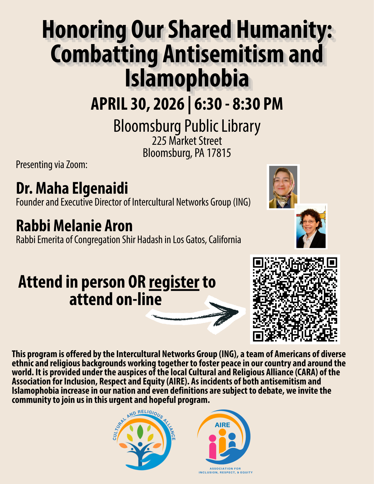 Honoring Our Shared Humanity: Combatting Antisemitism and Islamophohia