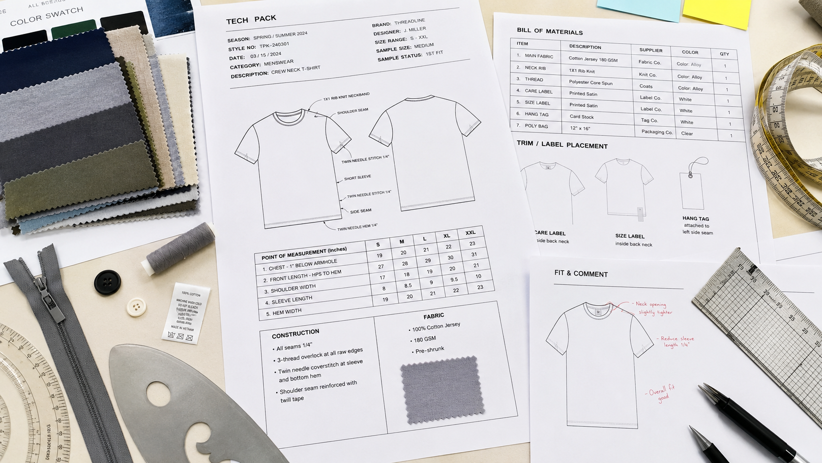Production-Ready Tech Packs: What Factories Actually Need Before Pricing and Sampling