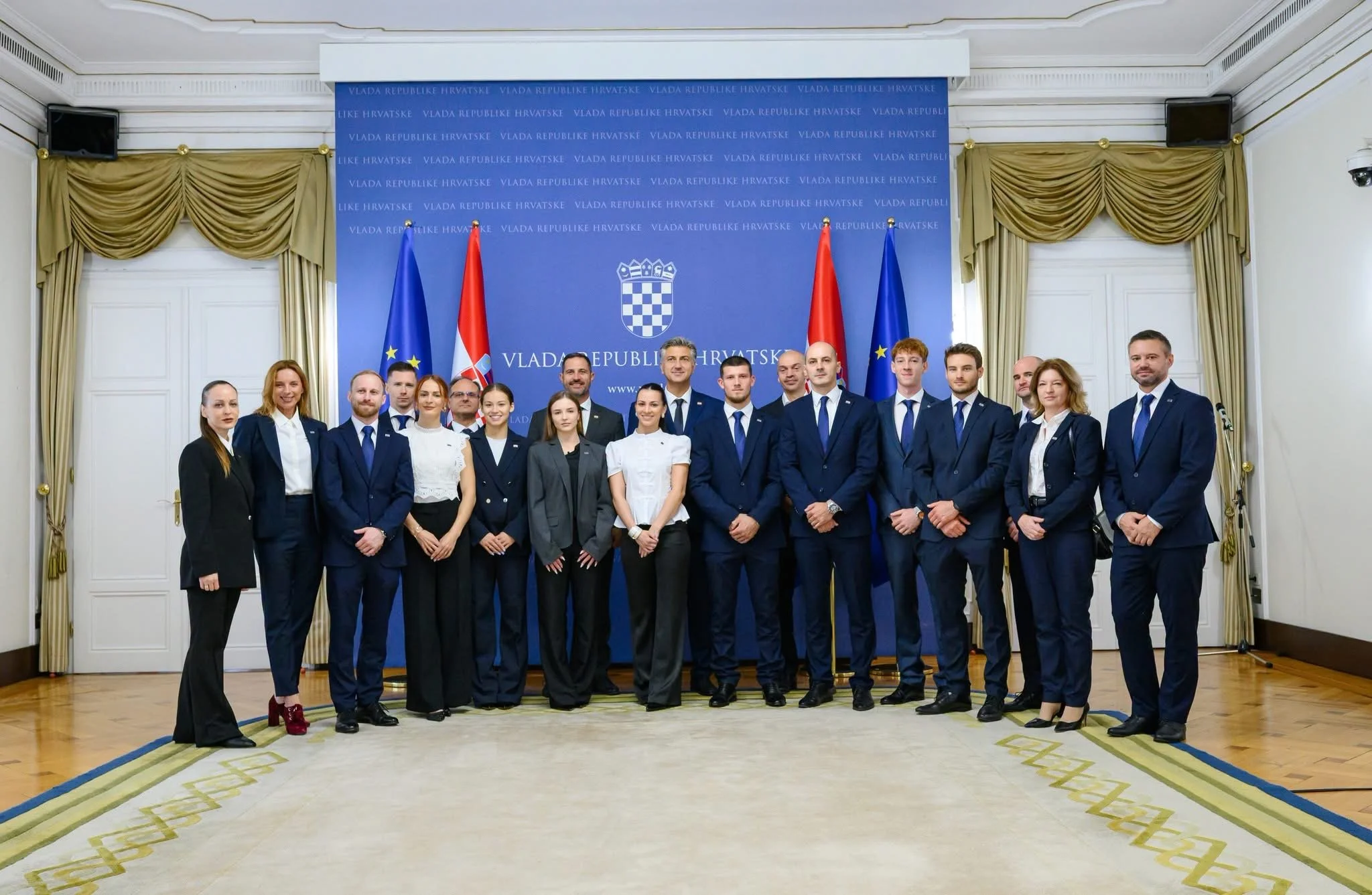 Hrvatski gimnastičari na prijemu u Banskim dvorima