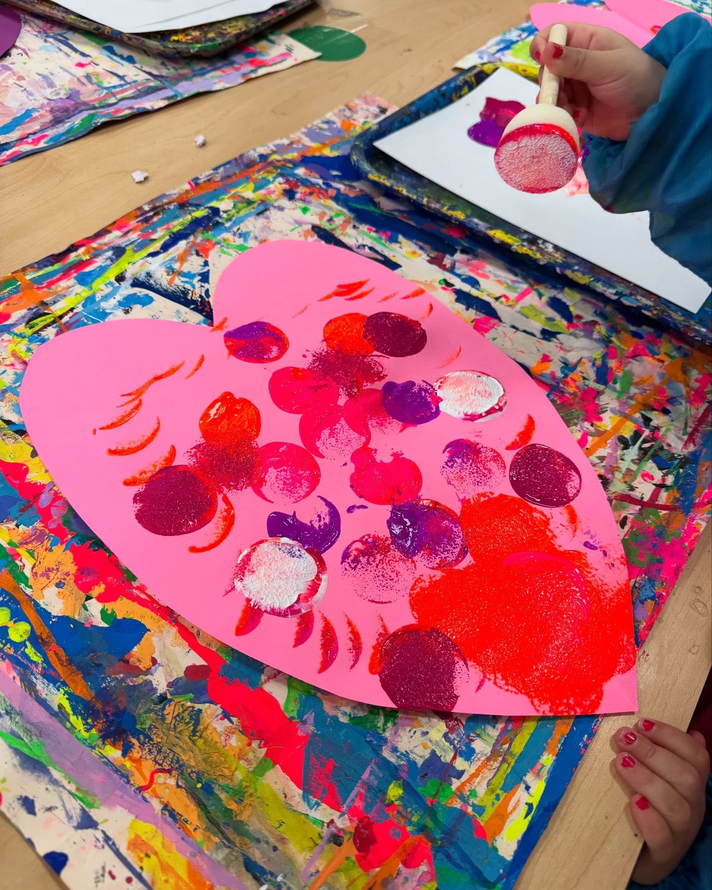 Pre School is getting ready for Valentine's Day !!💕. #wiltonwayct #wiltonfapa #arteaching #elementaryartteacher