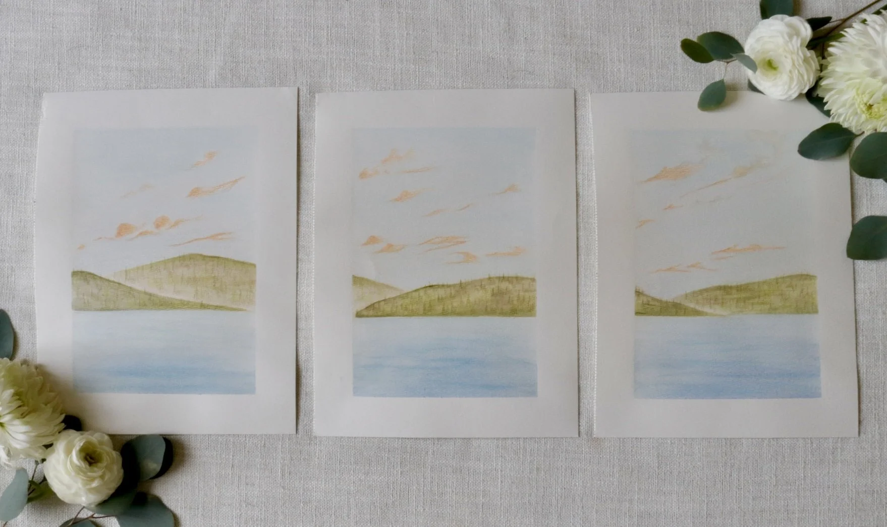 Watercolor Landscape- Custom Wedding Invitations

Watercolor on paper. 11 x 14 inches. Sold. 