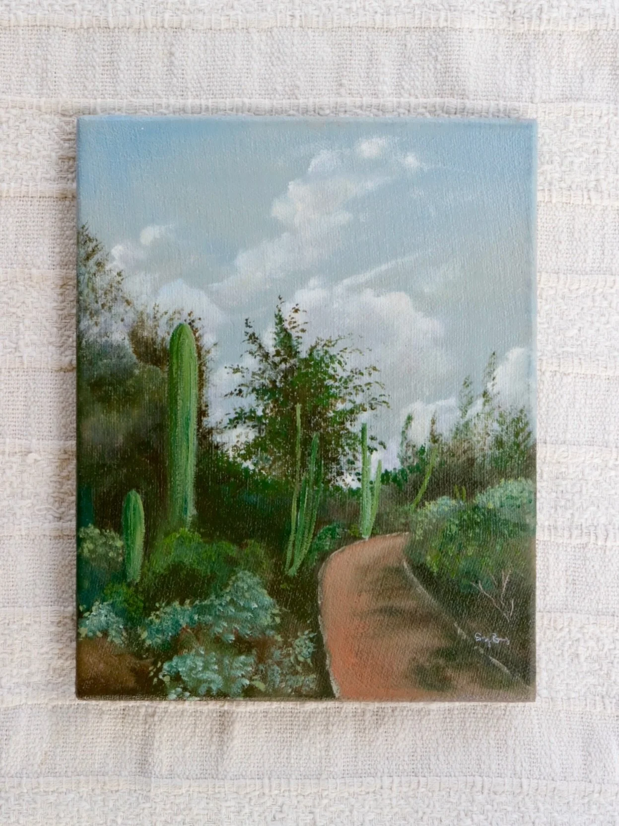 Desert Trail

Oil on up-cycled fabric. 11 x 14 inches. Sold. 🤍