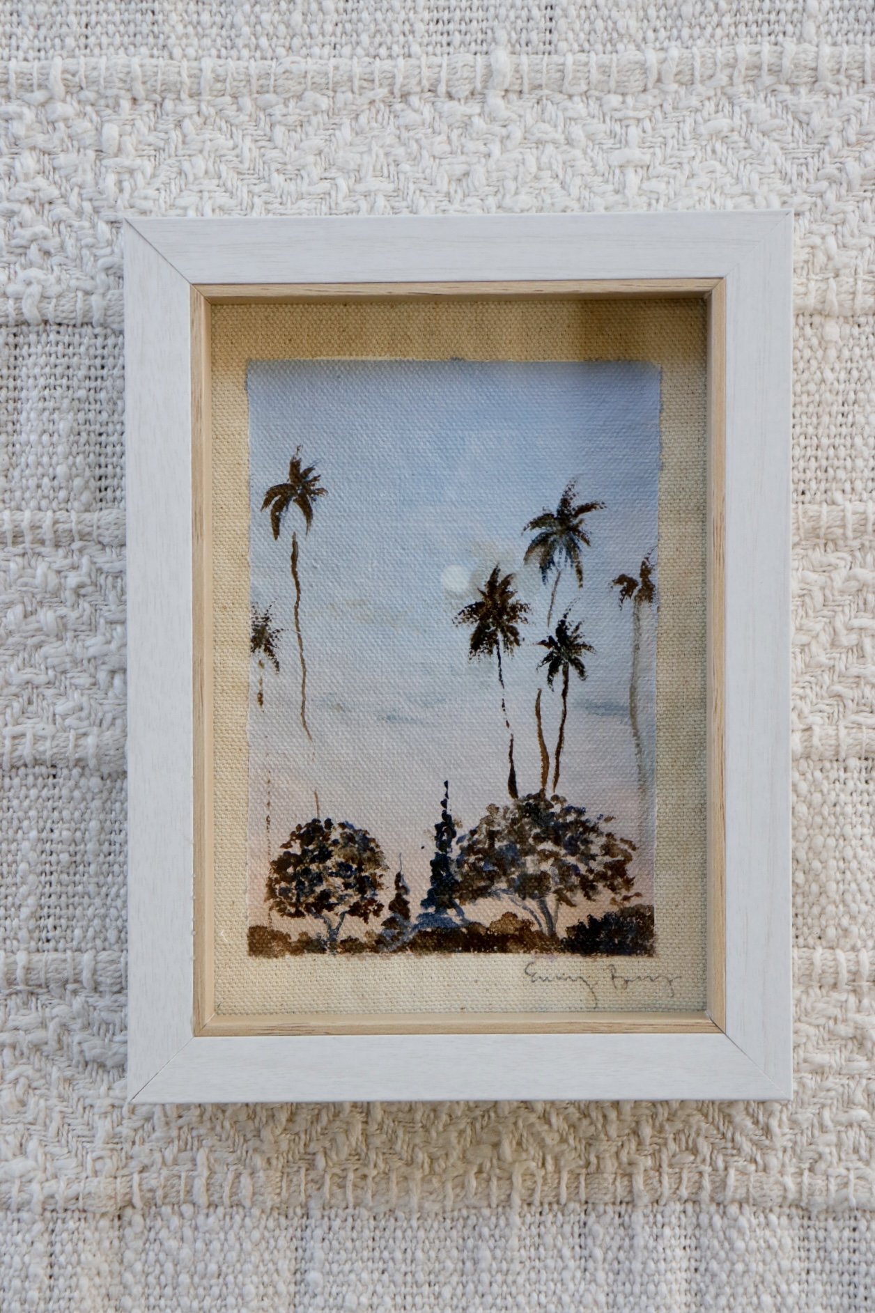Lavender Palms

Oil on raw canvas. 6 x 8 inches. Available at Leela Market.