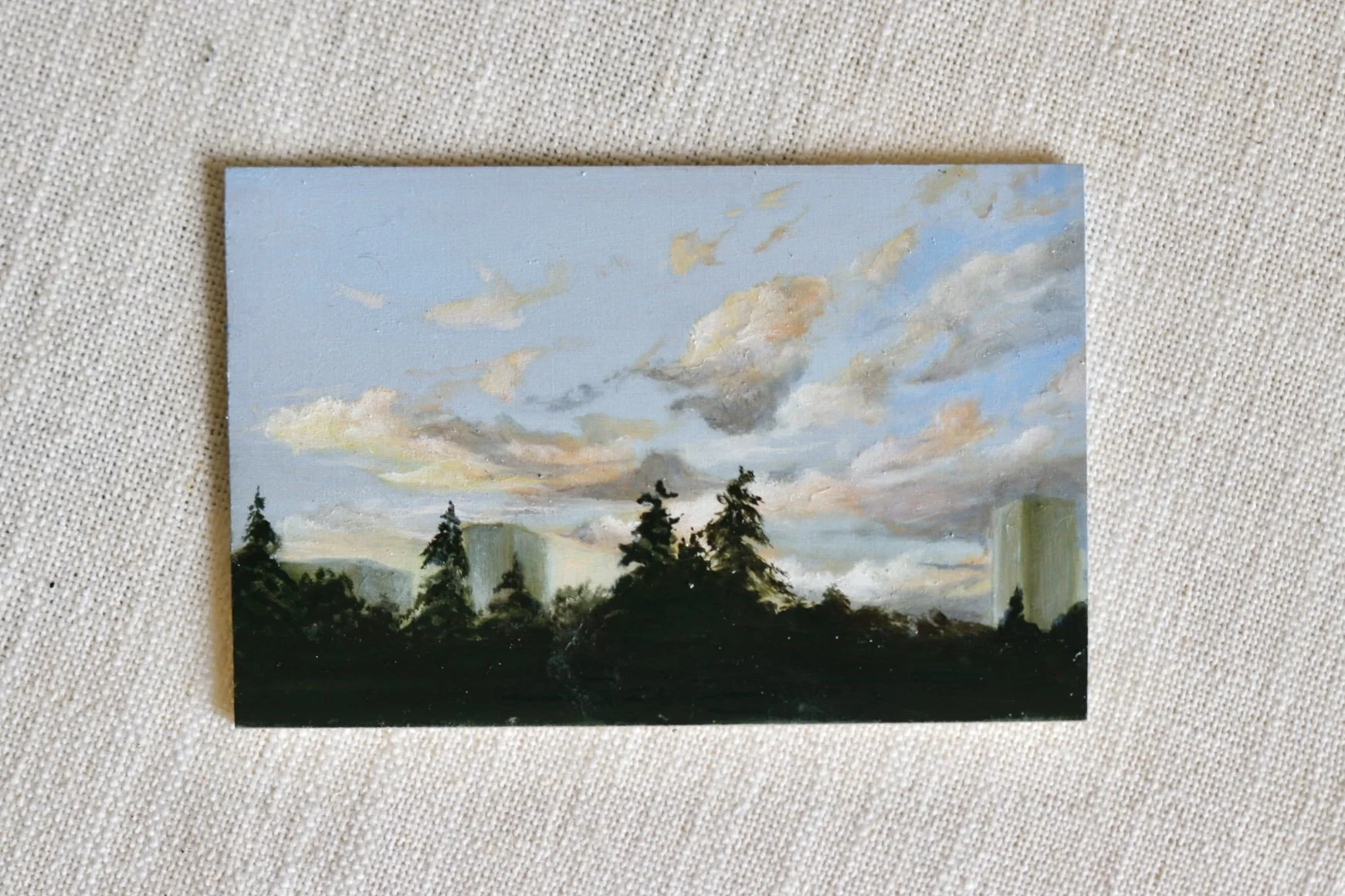 Denver Sunset

Oil on panel. 5 x 7 inches. Available at Bliss Boulder!