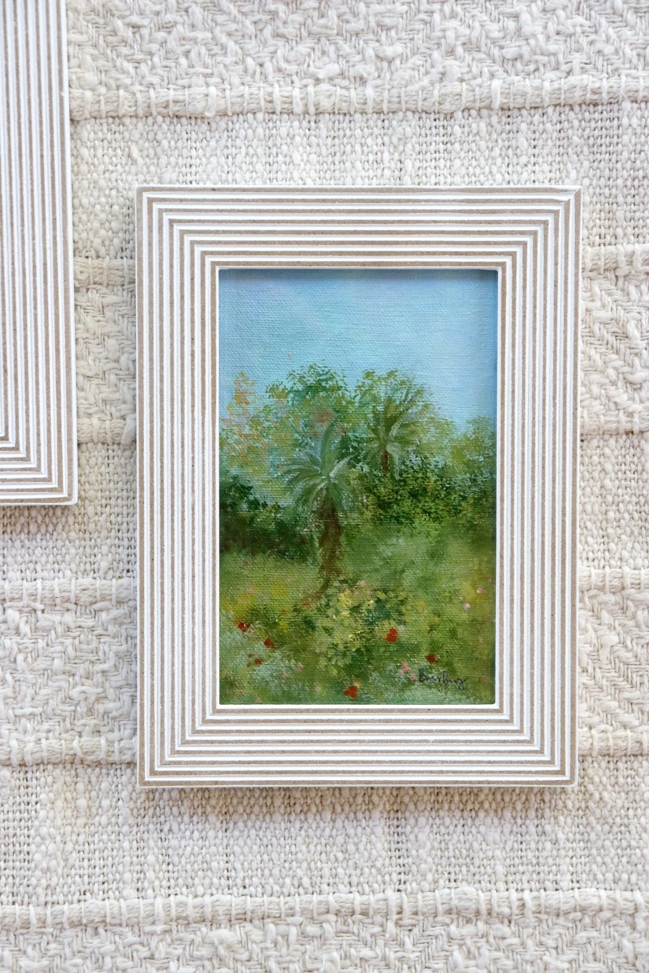 Wildflower Garden
Oil on raw canvas. 5 x 7 inches. 
$65