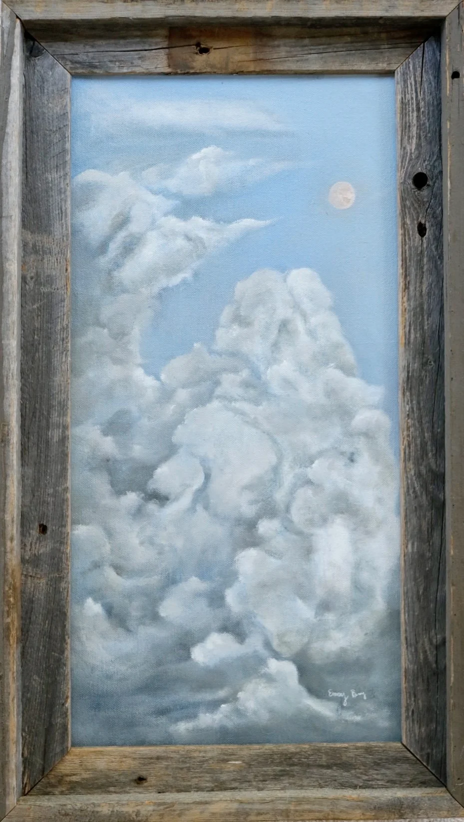 Monsoon Rising

Oil on up-cycled fabric. 13 x 23 inches. 
$275