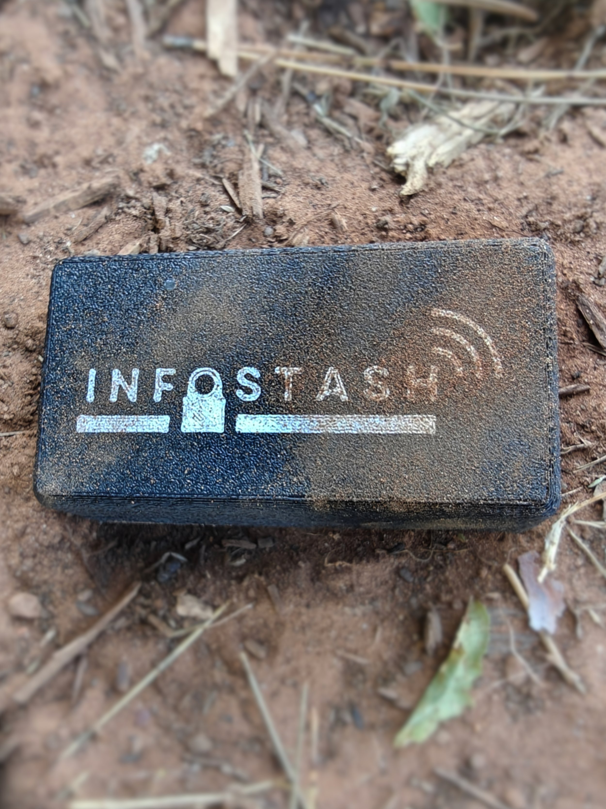 InfoStash outside, in use.