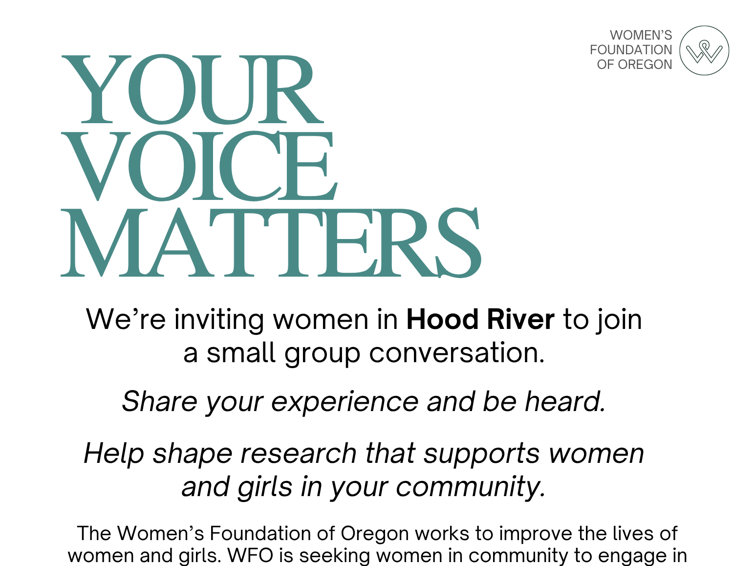 Your Voice Matters