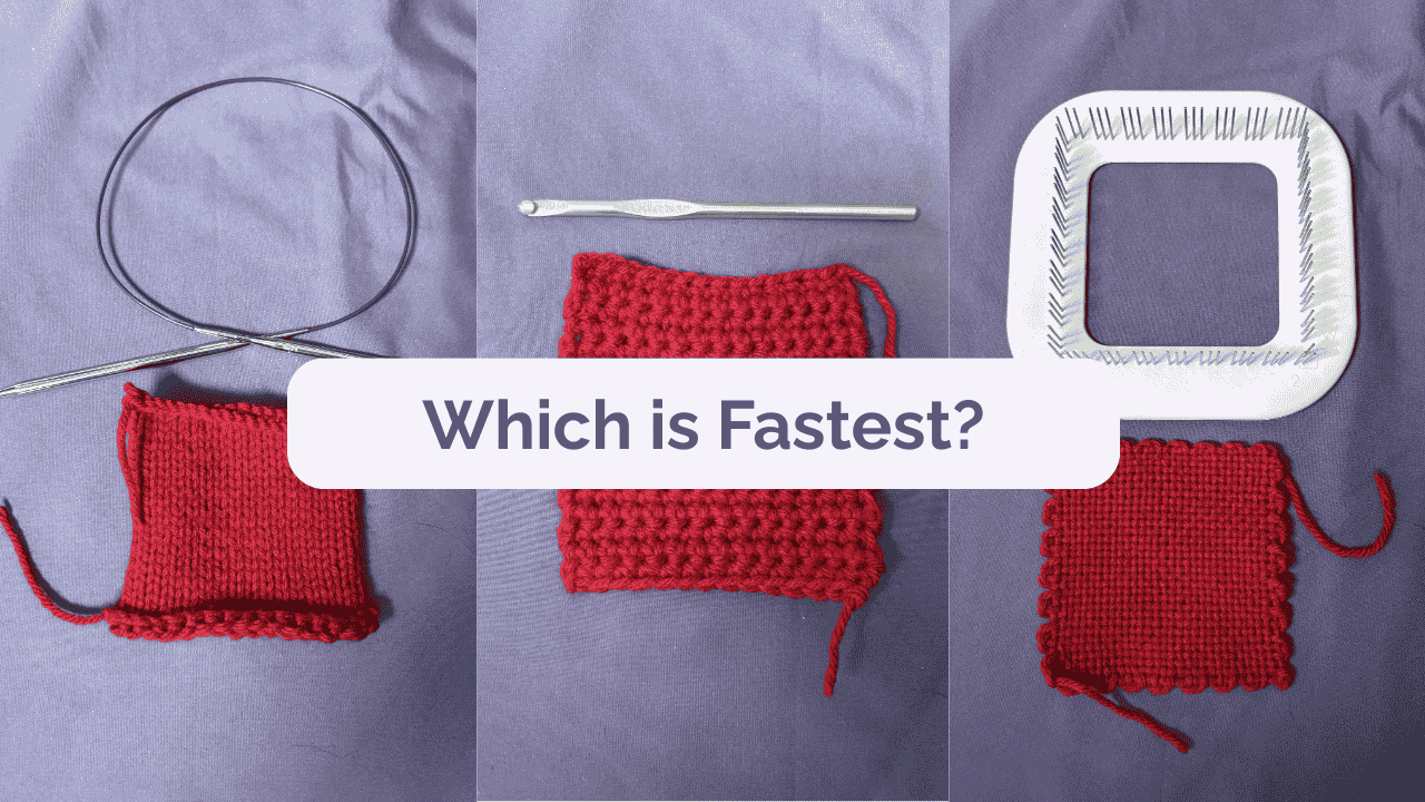 The Great 4” Square Race! Knitting vs. Crochet vs. Pin Loom Speed