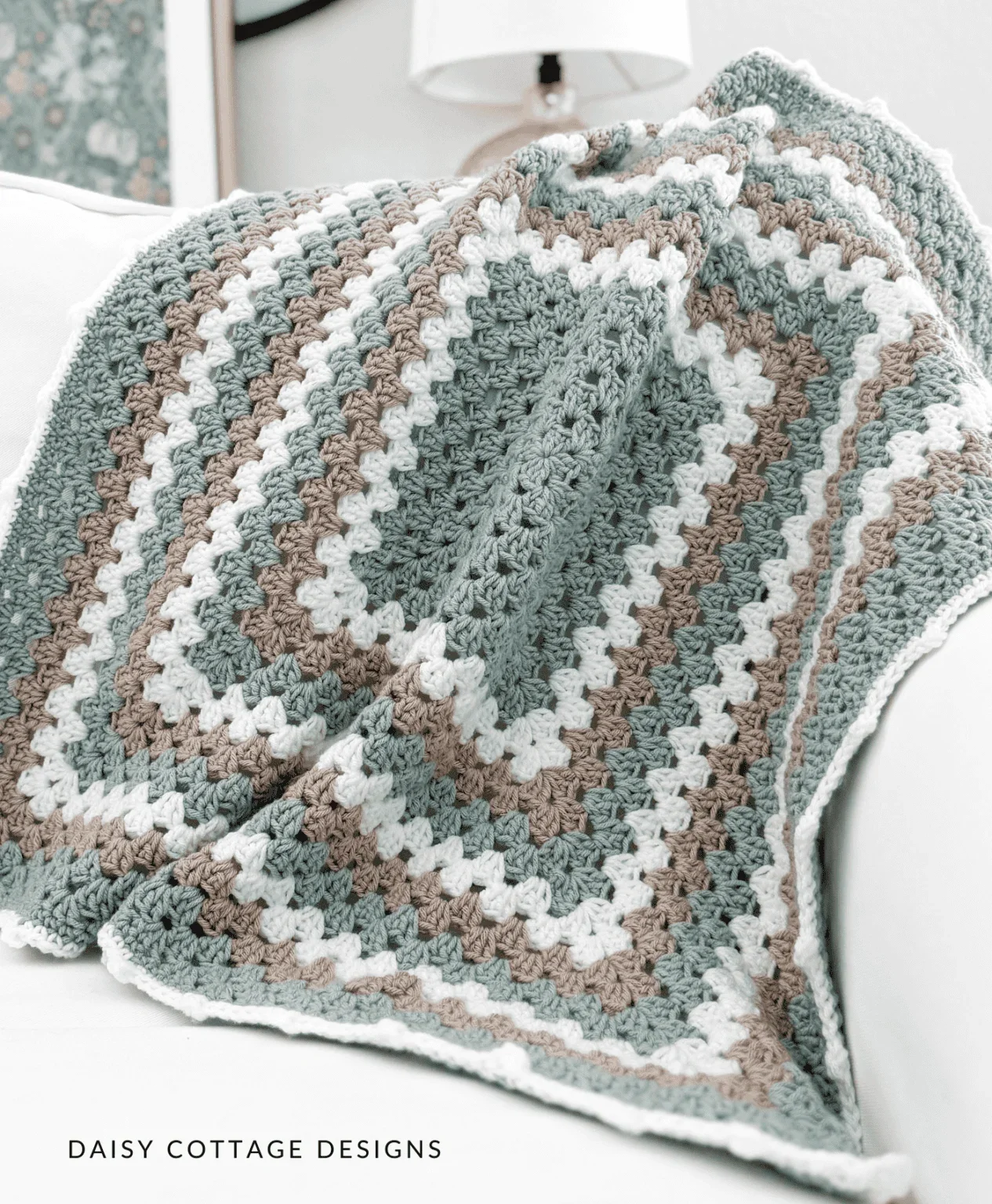 Daisy Cottage Granny Square Blanket