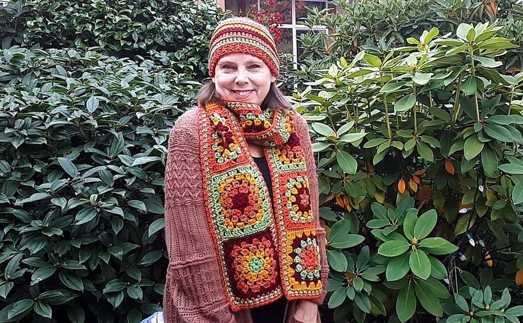 Easy Granny Square Scarf