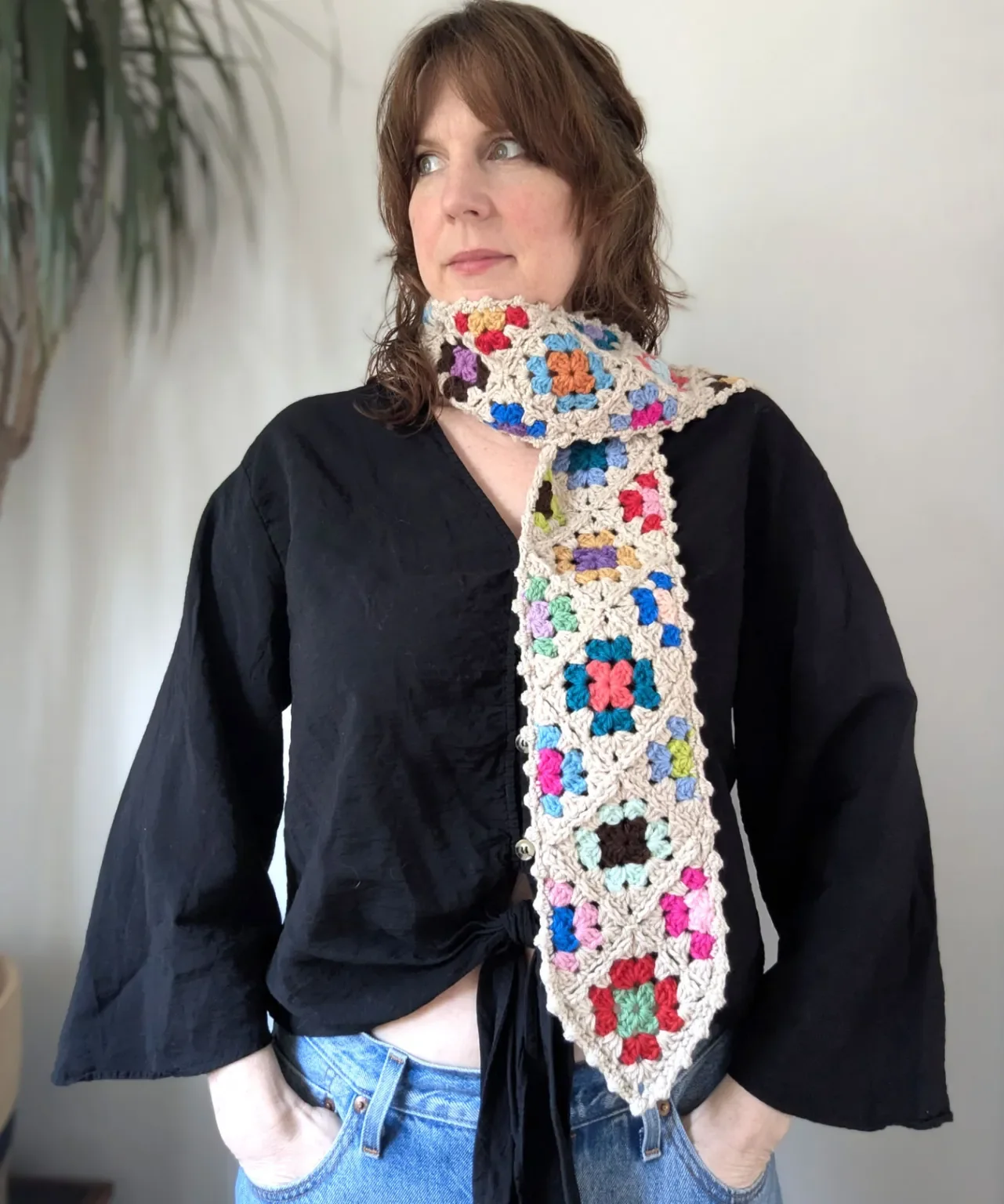Aster Granny Square Scarf