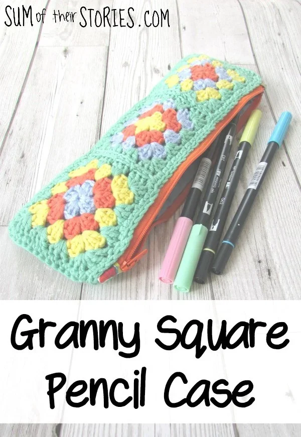 Granny Square Pencil Case