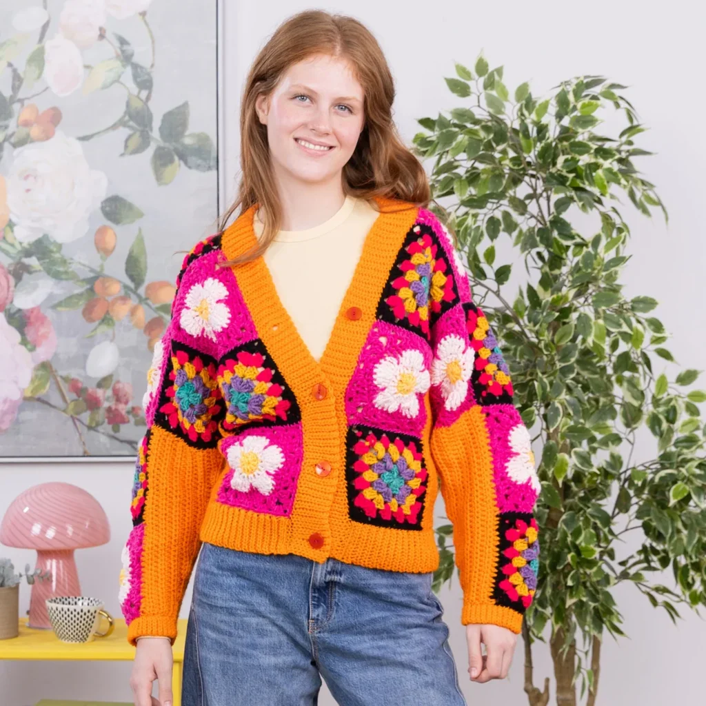 Yarnspirations Crochet Patchwork Jacket