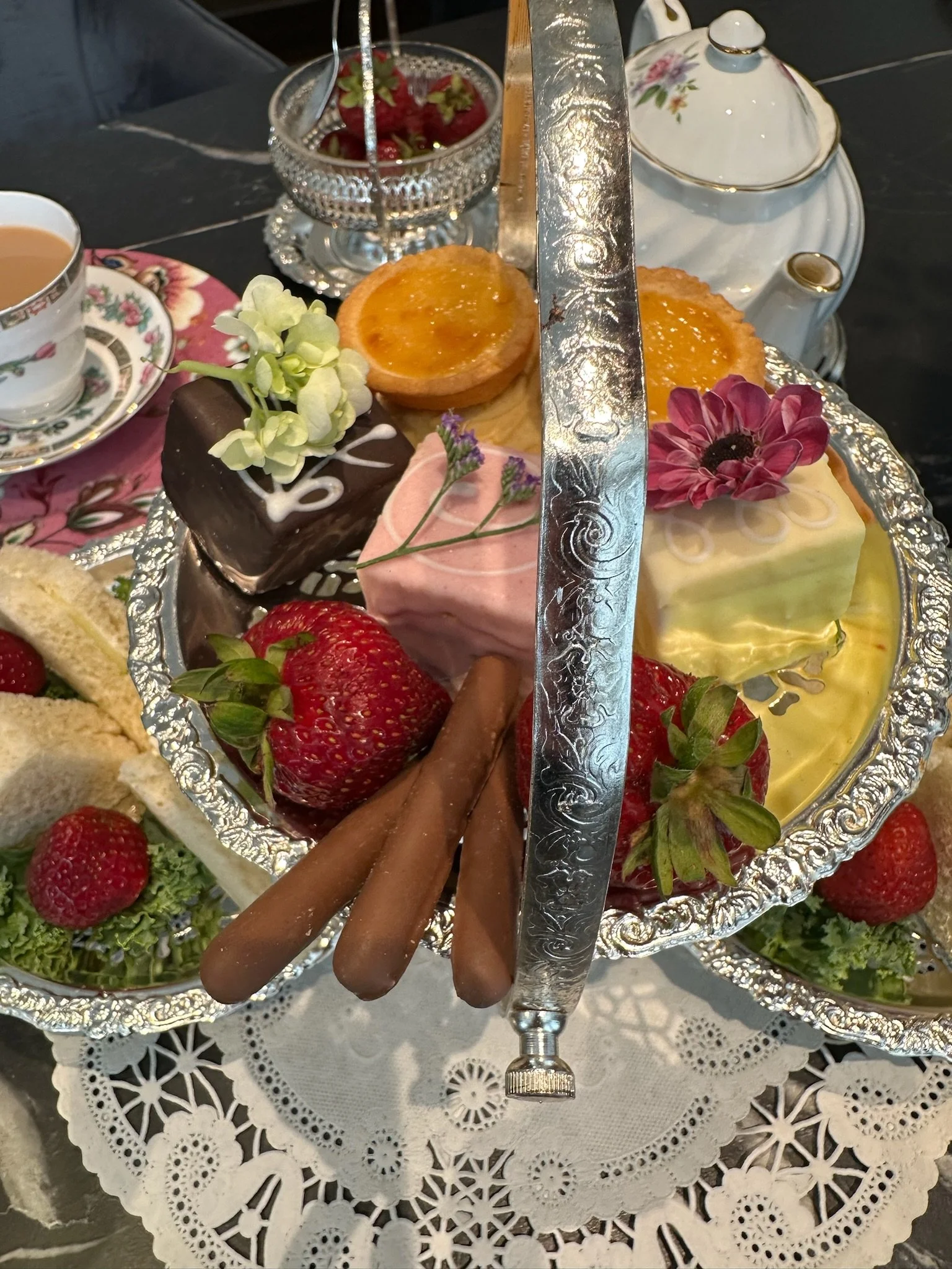 Children’s tea party in Monterey with kid-friendly treats, tea sandwiches, and sweet treats