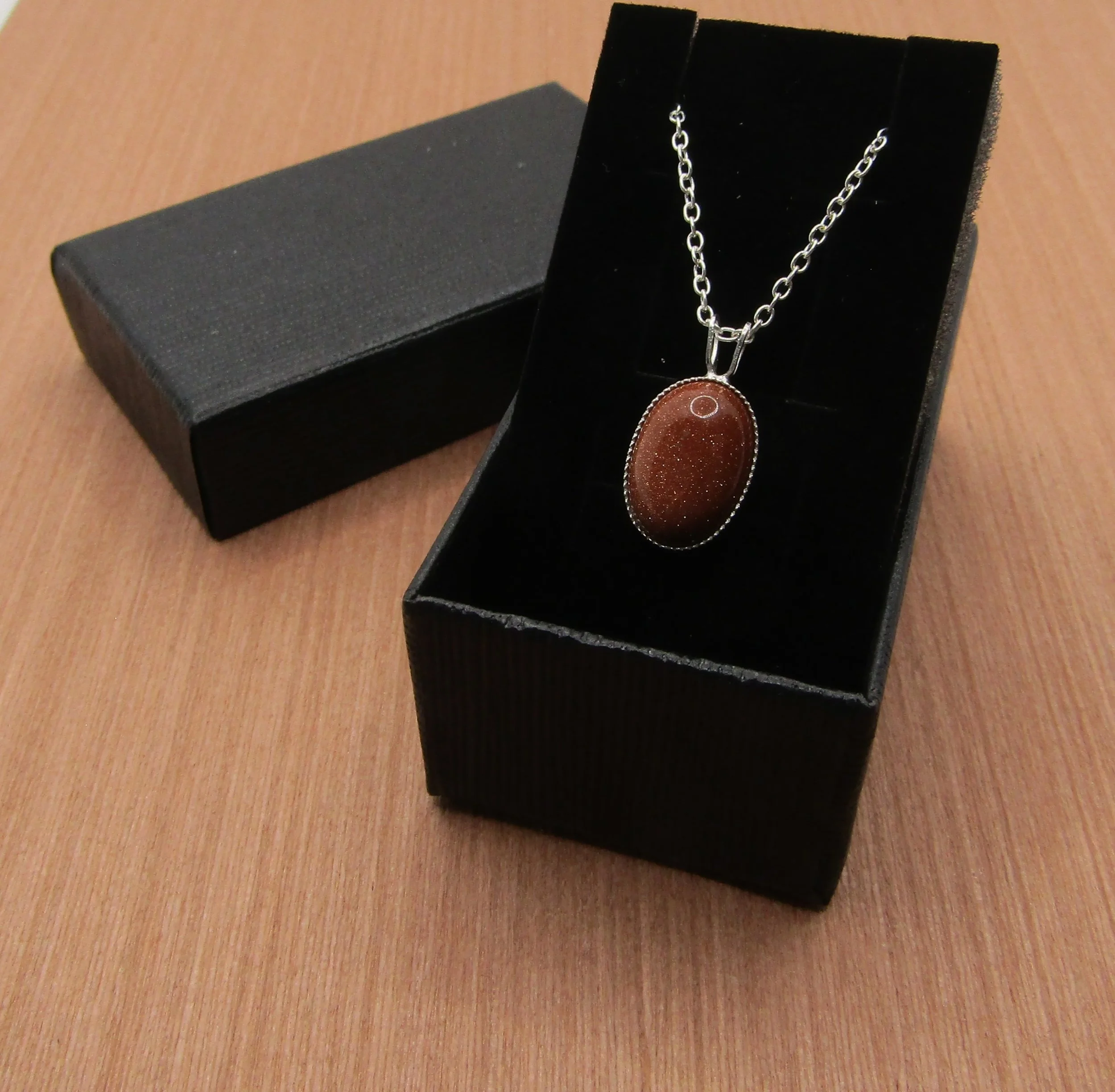 Goldstone Sterling Silver Necklace