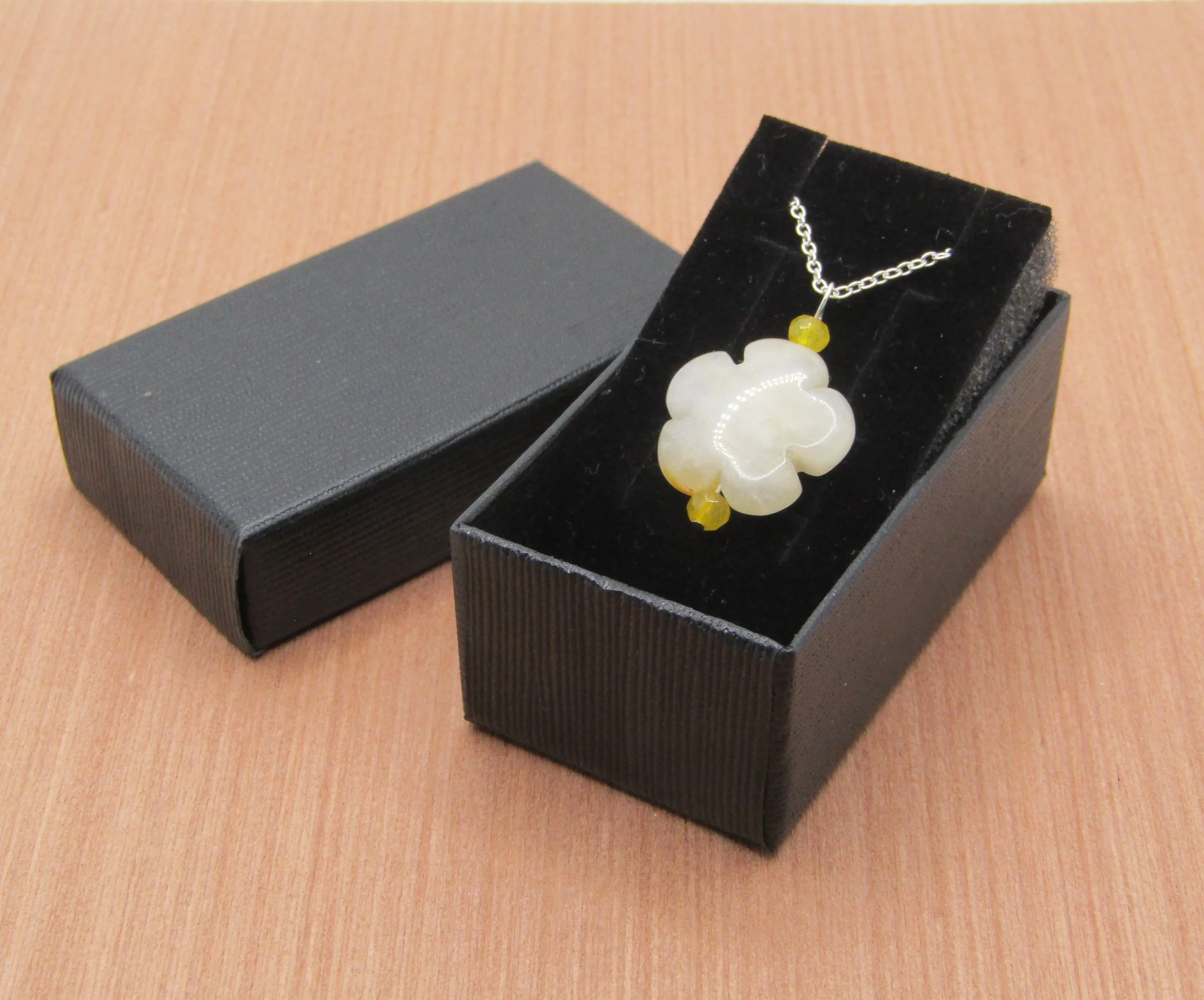 Gemstone Flower Sterling Silver Necklace