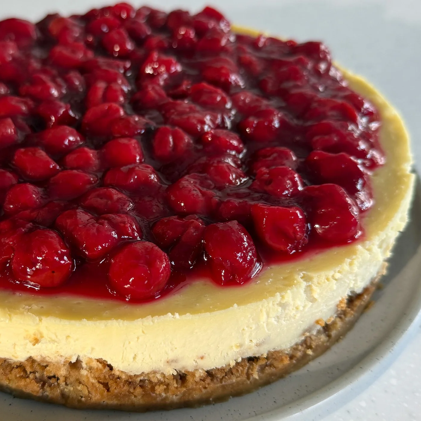 Classic Cheesecake with Sour Cherries