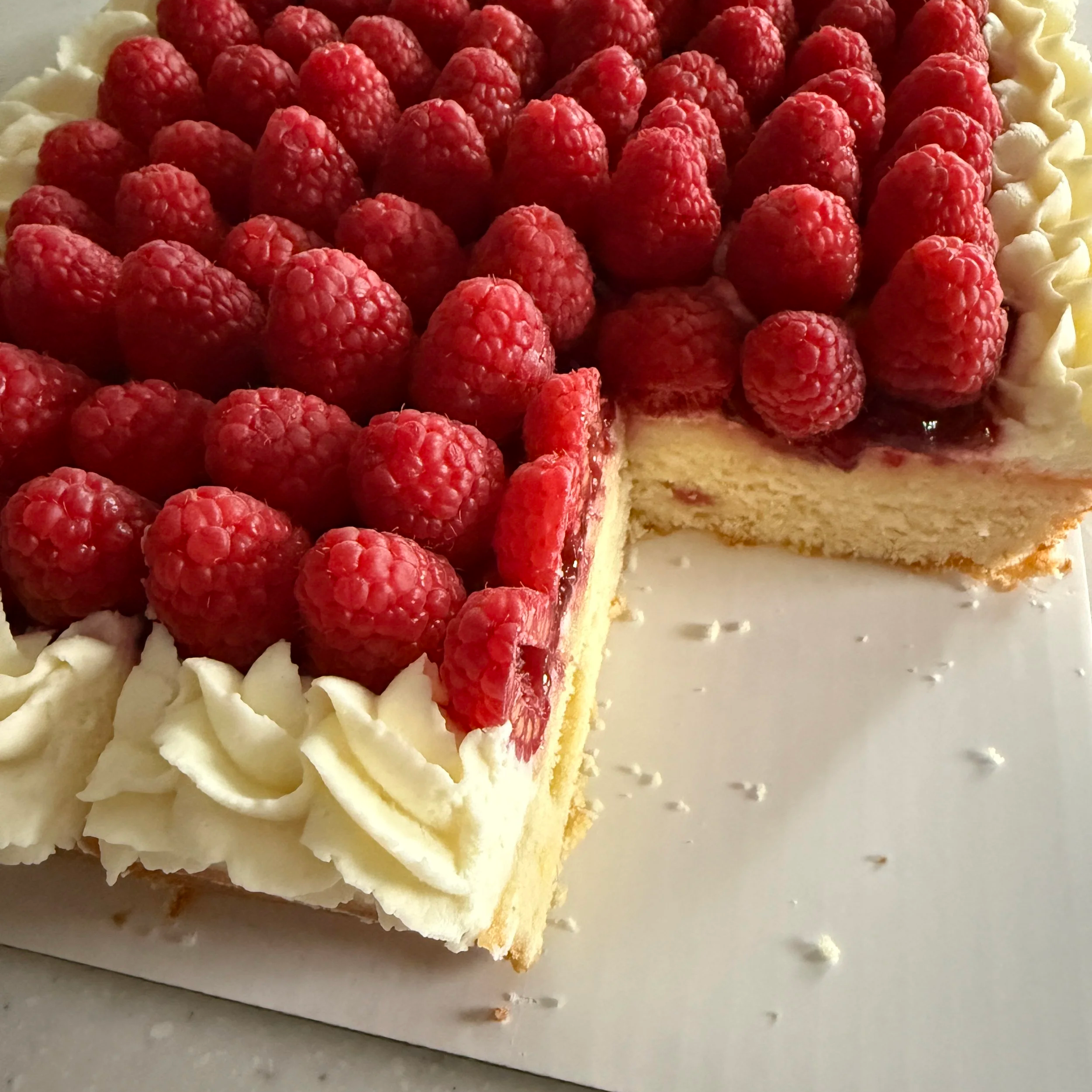 Lemon Raspberry Sheet Cake