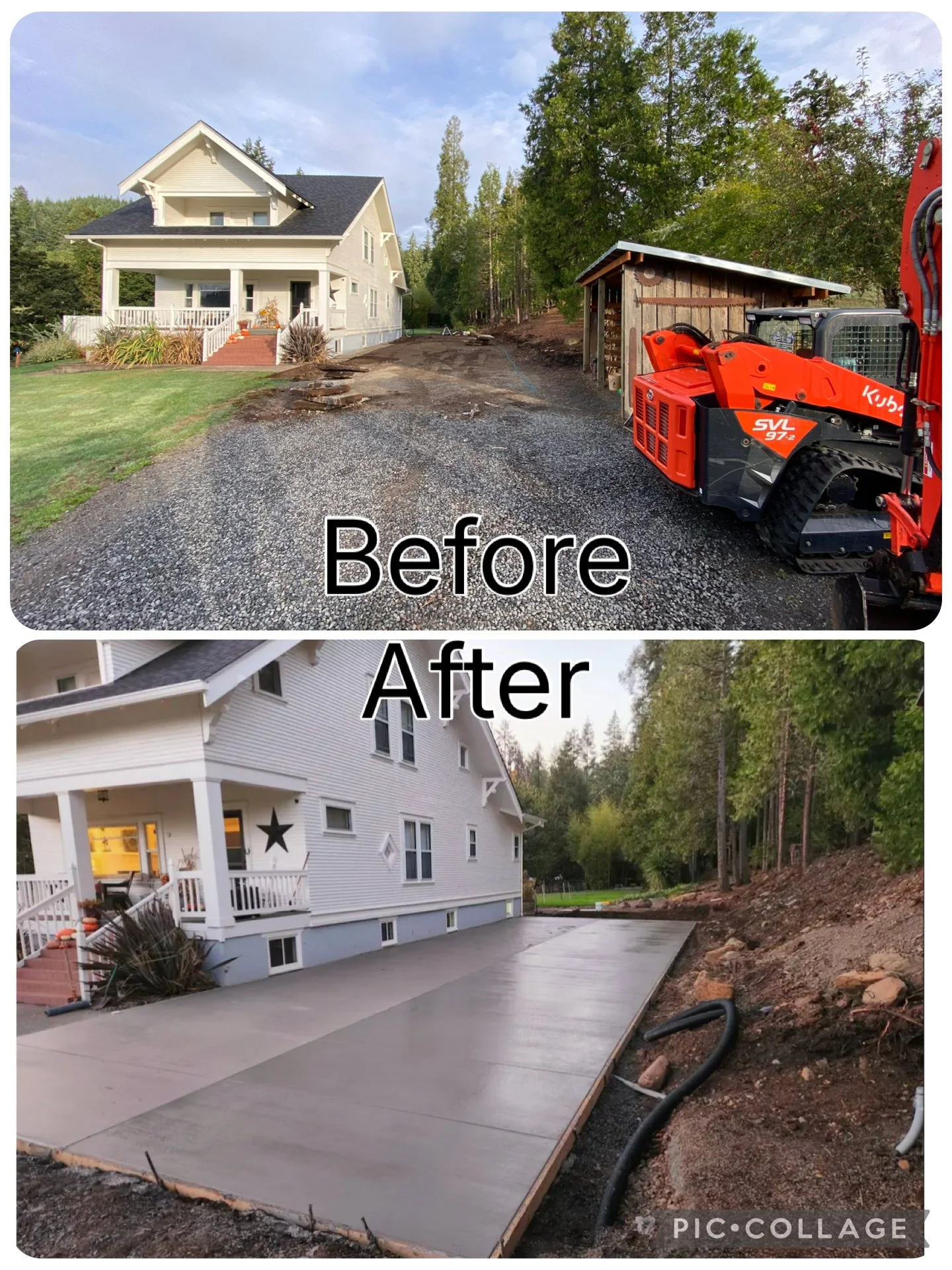 Concrete Pad and French Drain Willamette Valley