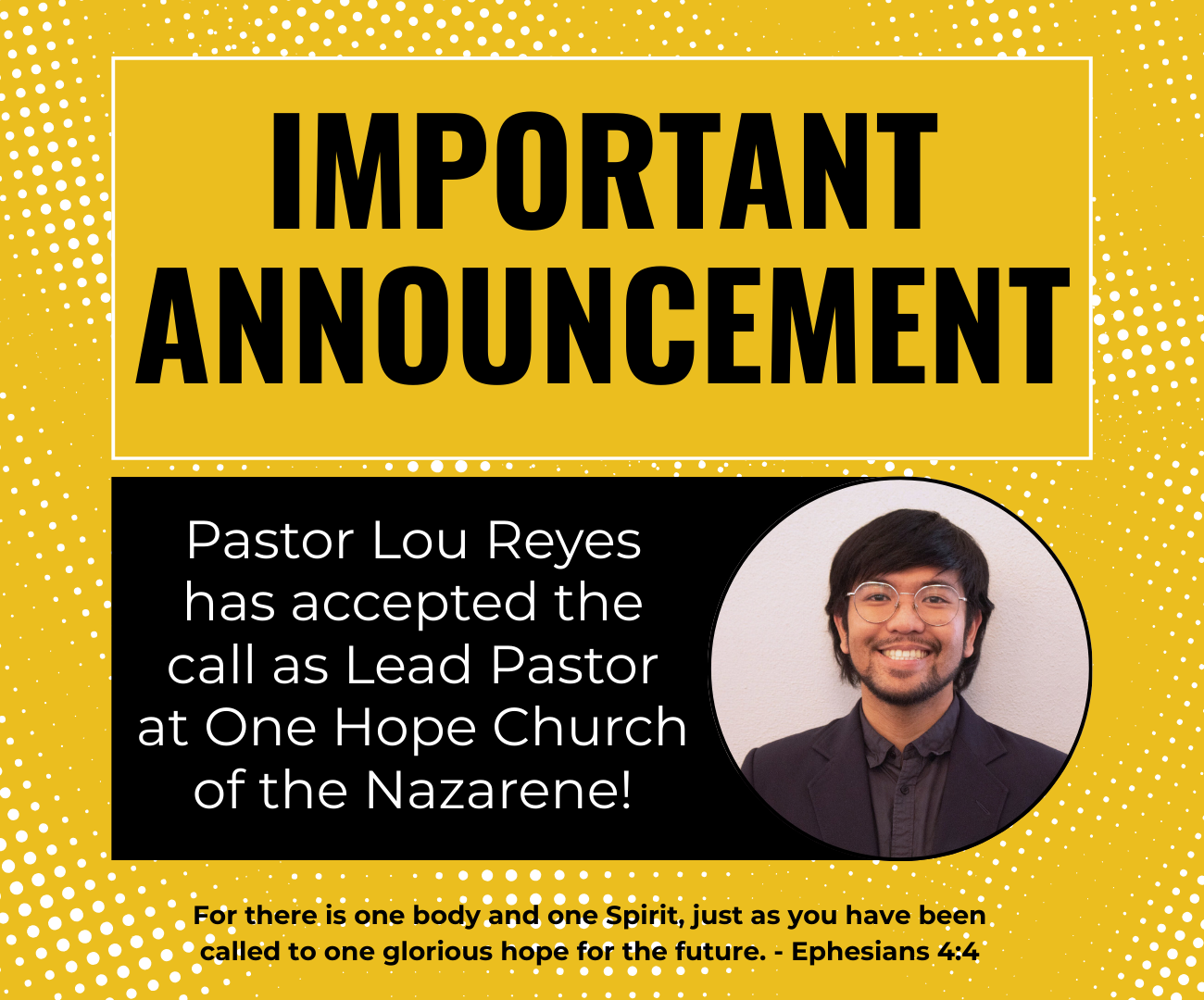 Important Announcement