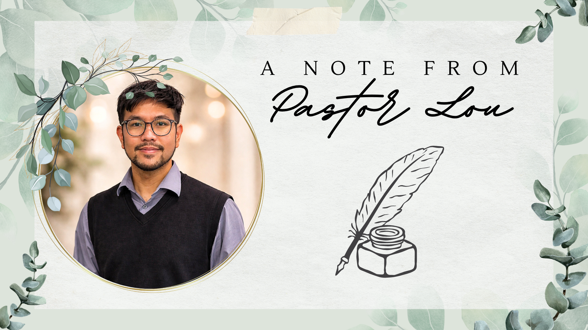 A Note From Pastor Lou