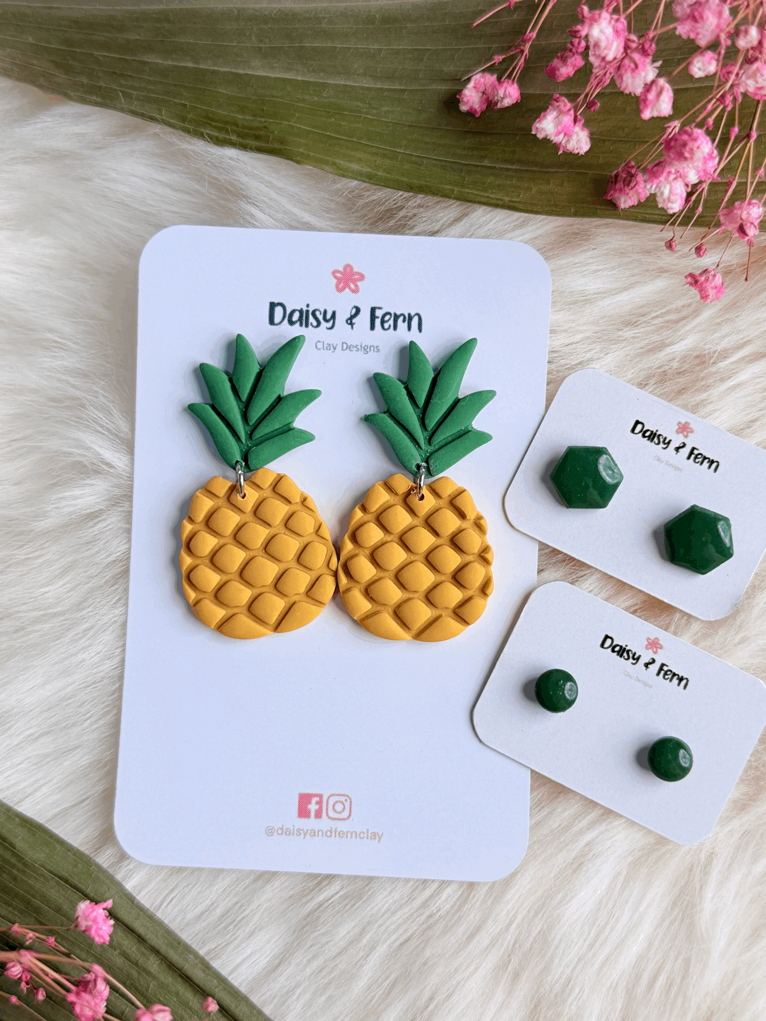 Oversized Pineapple Studs