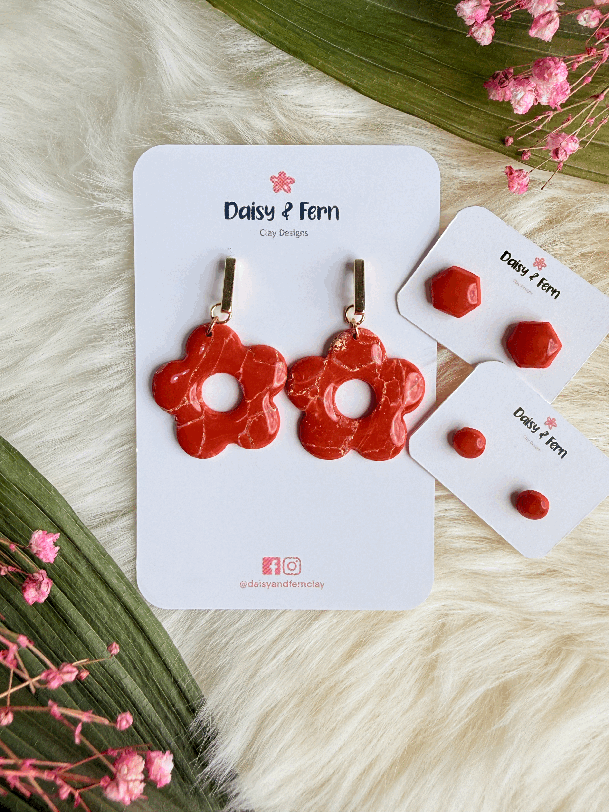 Honeycomb Orange Marble Donut Flowers