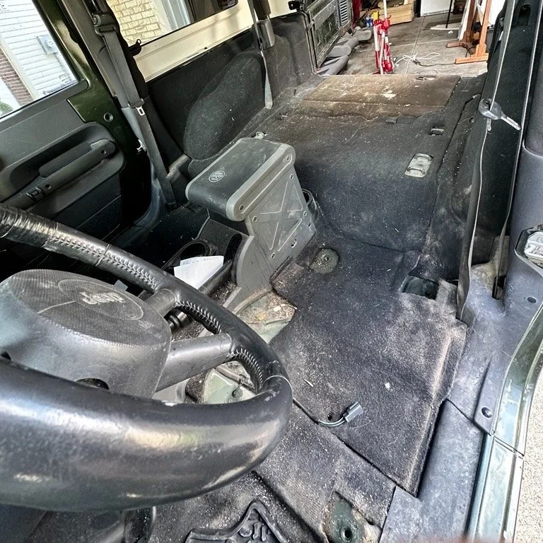 before interior vehicle detailing