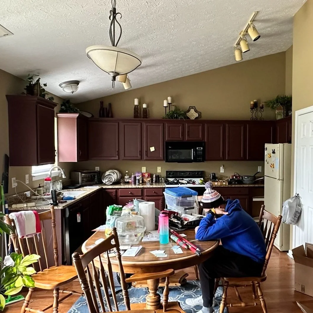 before painting cabinets