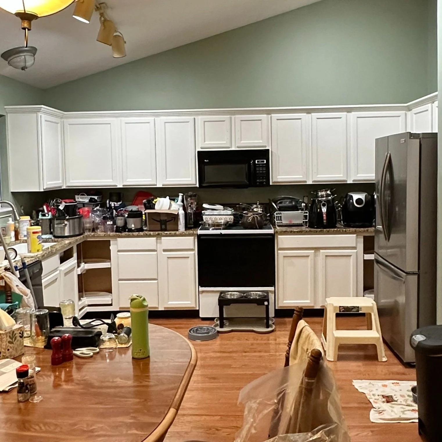 after painting kitchen cabinets