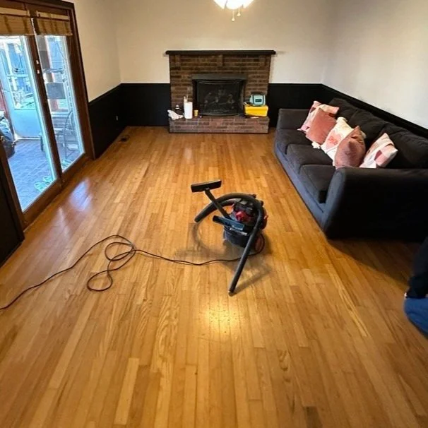 after wall mudding and painting deep clean