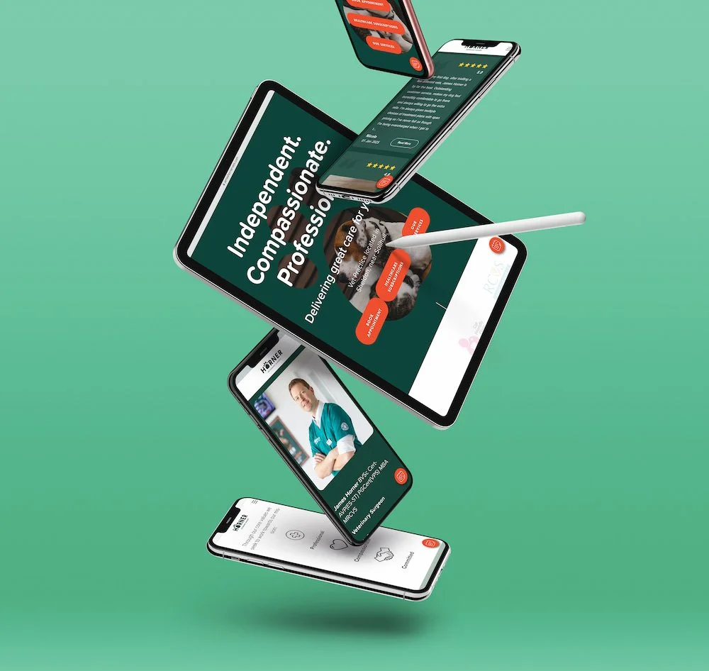 Website mock up for Horner Vets