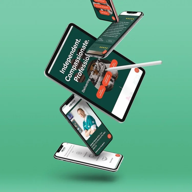 Website mock up for Horner Vets