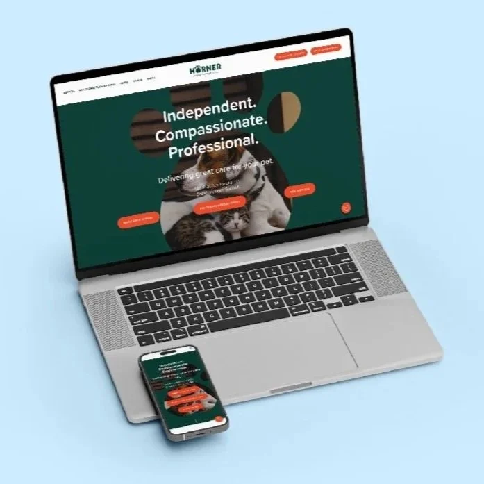 Horner Vets website on multiple devices