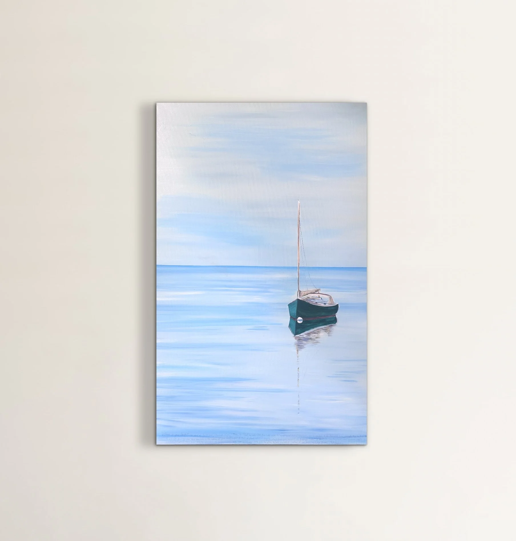 Sailboat on Calm Seas Closeup .jpg