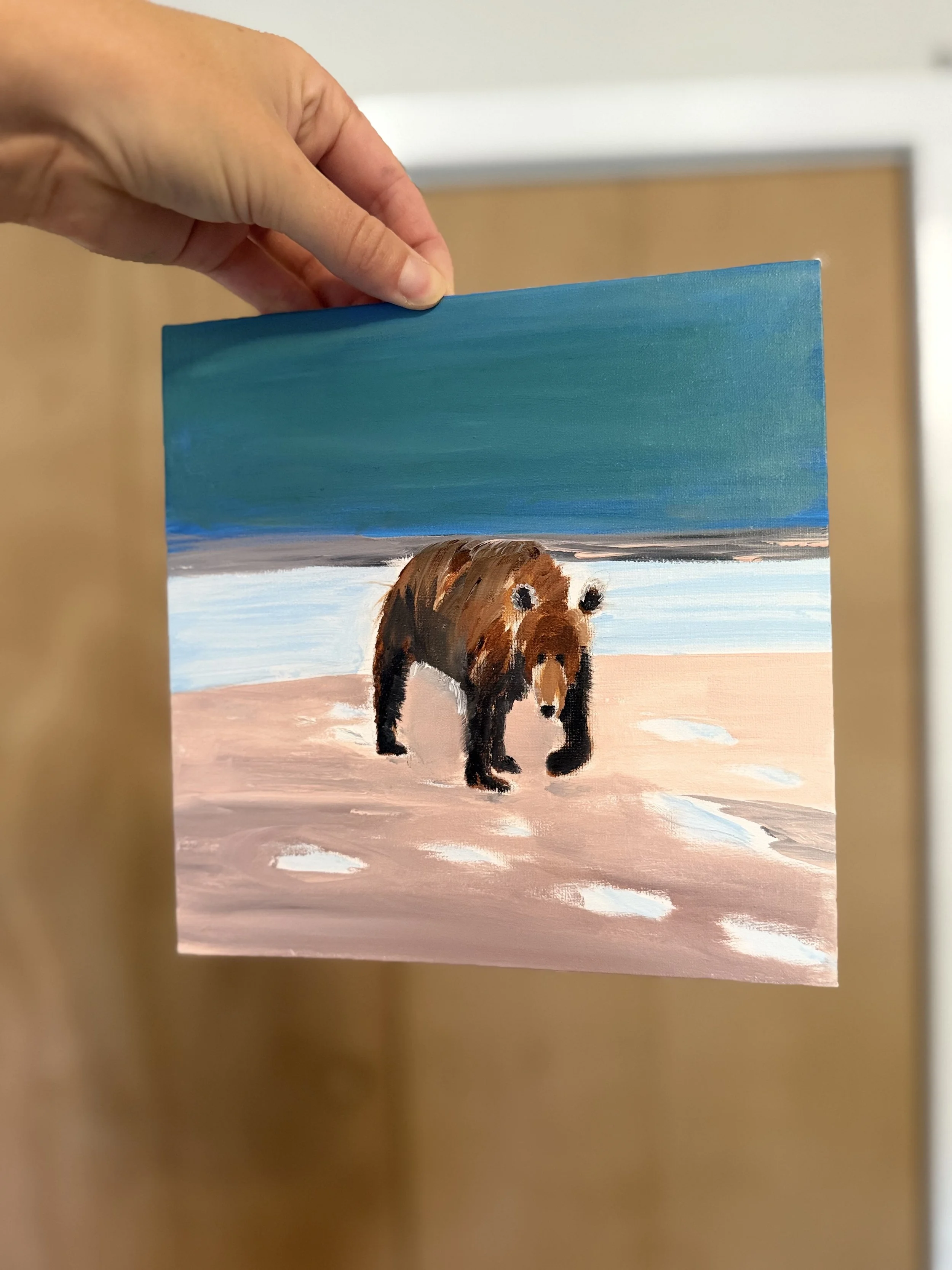 Morning Swim Bear Painting .jpg