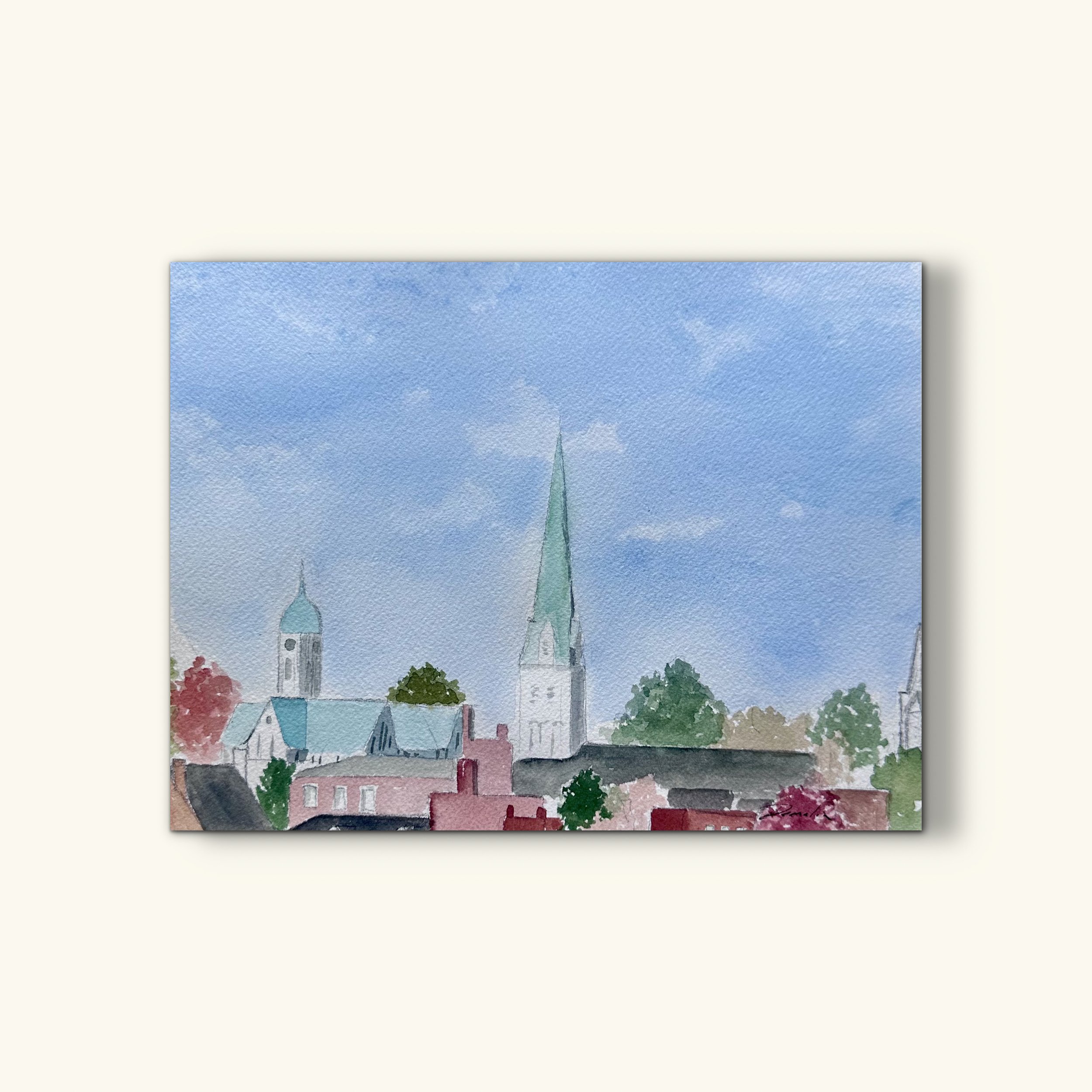 Downtown Fredericksburg: the Skyline Print