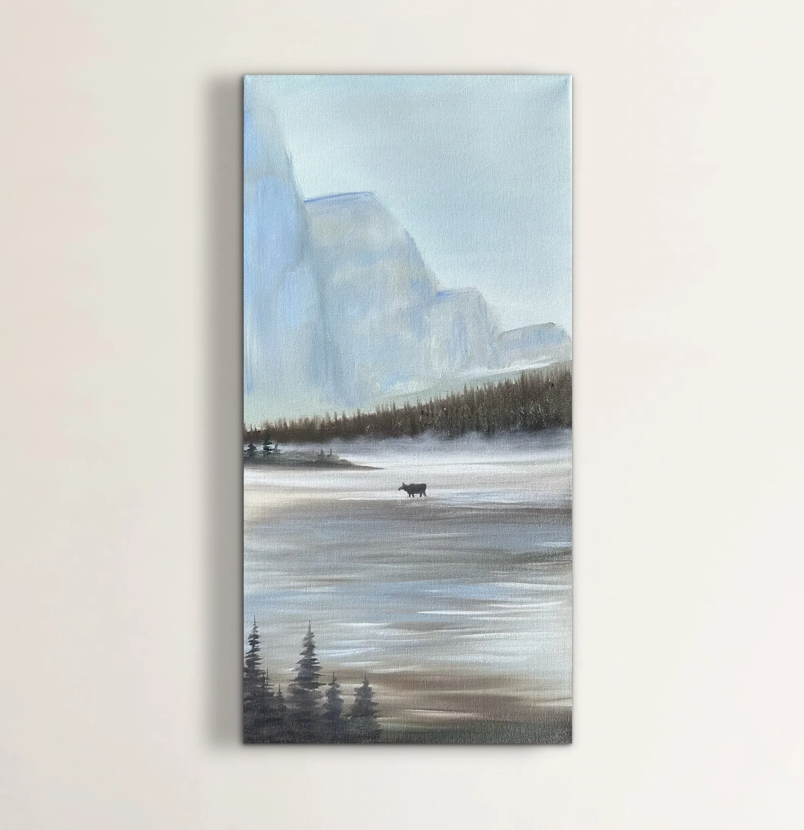 A Montana Moose Original Oil Painting
