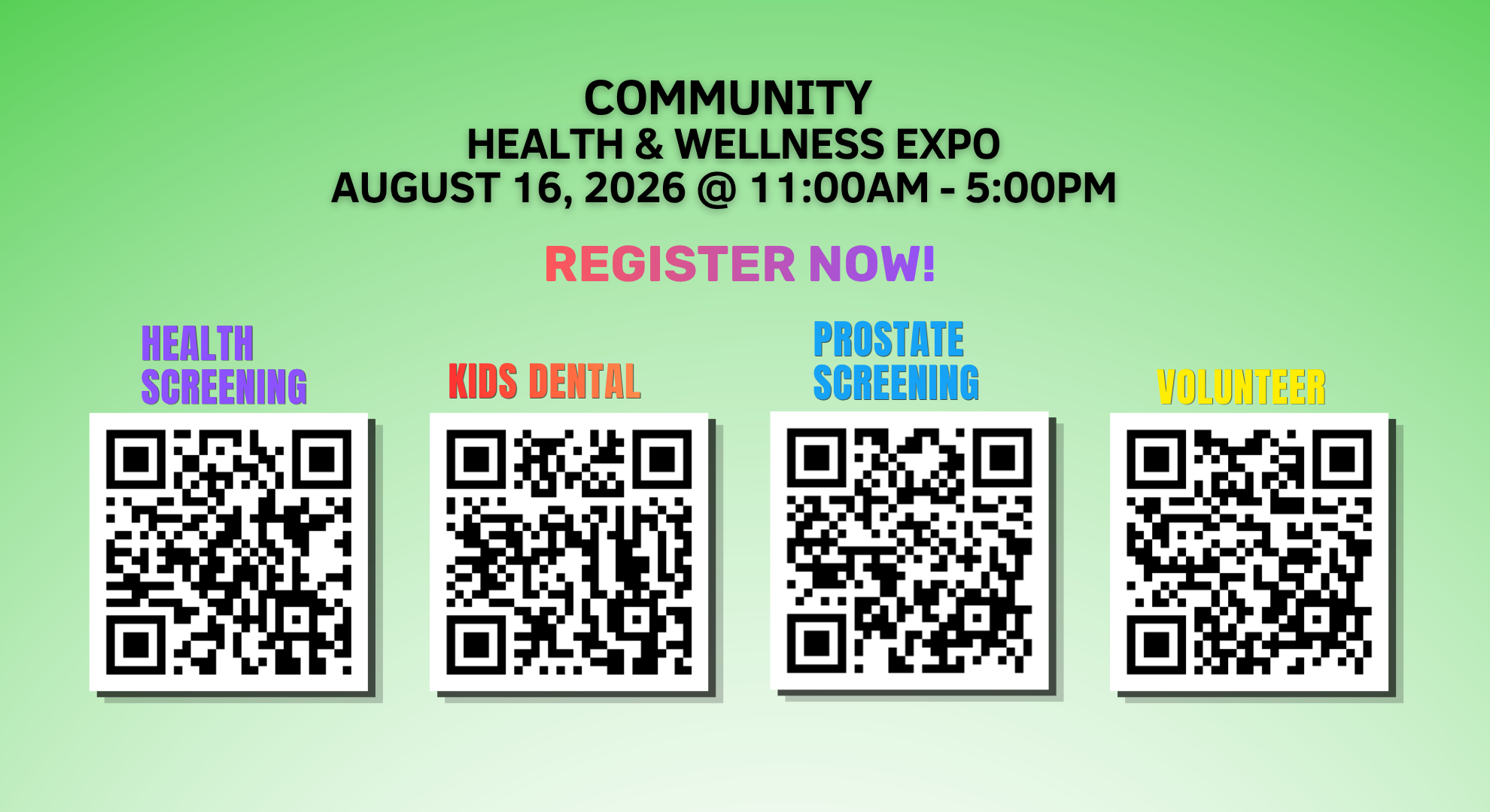 Community Health &amp; Wellness Expo Registration